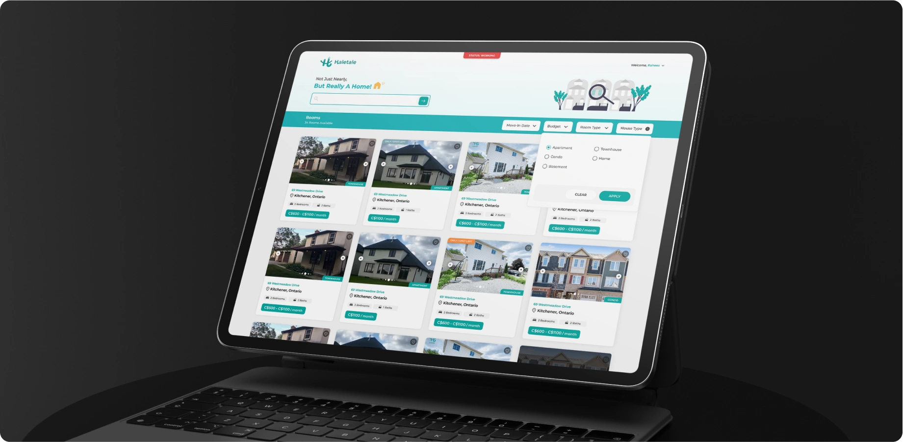 Haletale case study iPad mockup
