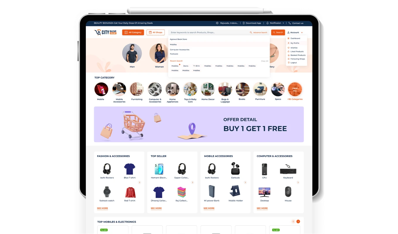 Digital marketing illustration