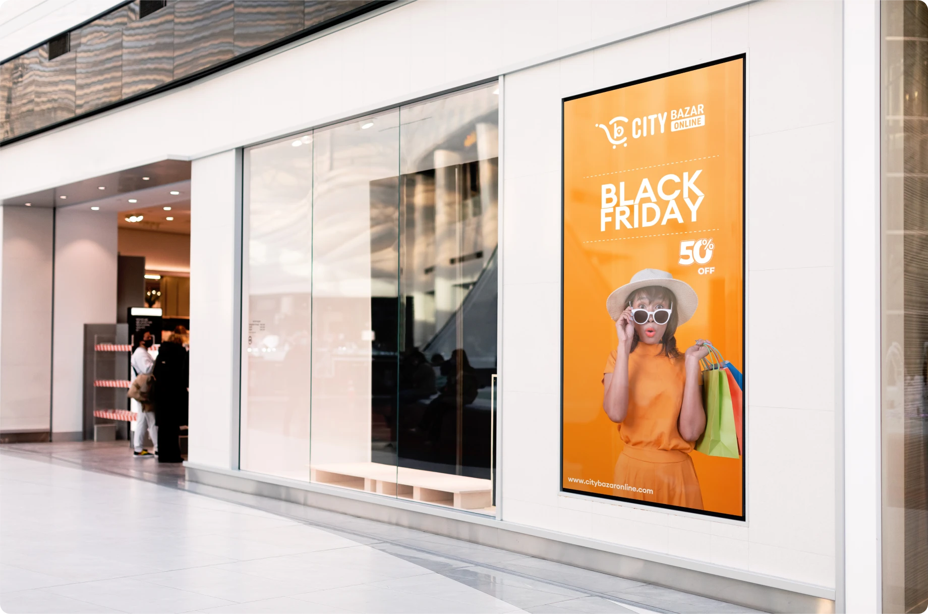 Shopping mall mockup